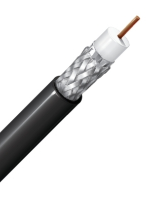 Belden 1694A 0101000 Black Coaxial Video Cable - Conductor Material: Copper