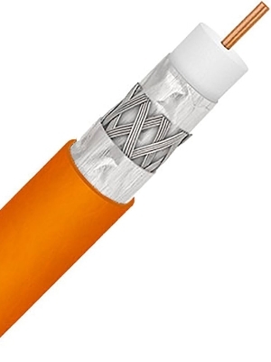 Belden 1694A 0031000 Orange Coaxial Video Cable - Cable Capacity: Approx. 16.2 Pf/Ft (53.1 Pf/M)