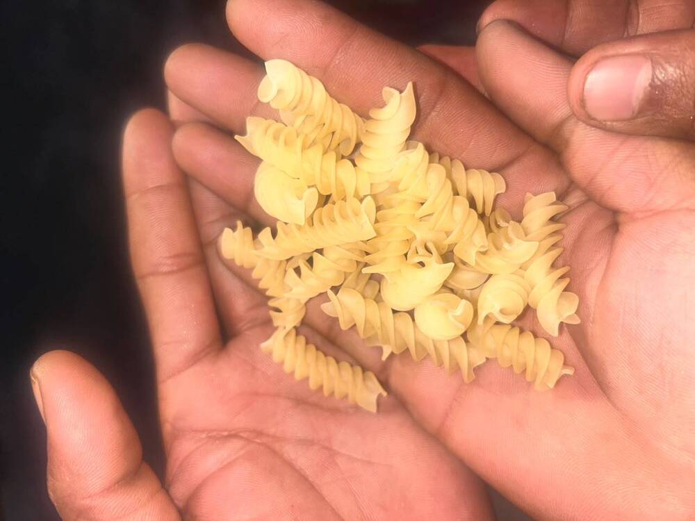 Raw Fusilli Pasta