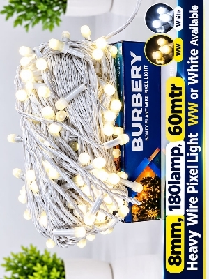 8mm 180lamp 60mtr pixel light white colour