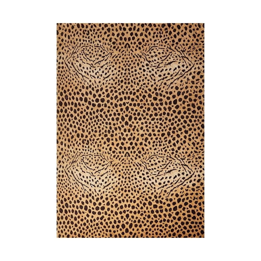 Hand-Tufted Leopard Spotted Animal Print Wool Area Rug