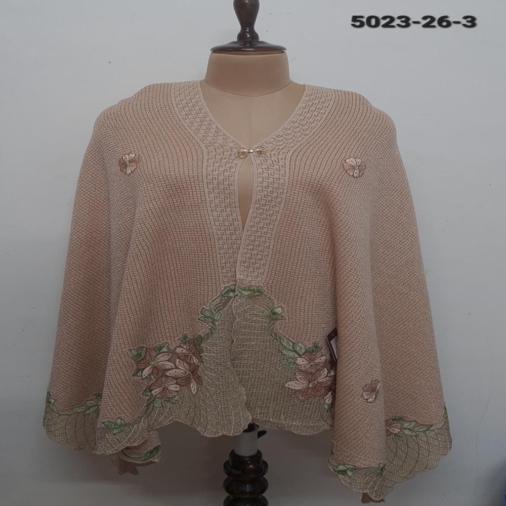 Knitted Nett Embroidered Applique work capes