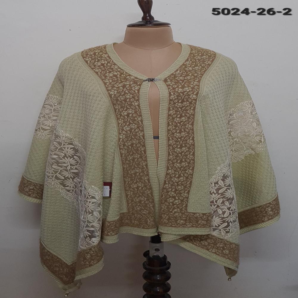 Knitted Nett Embroidered Applique work capes
