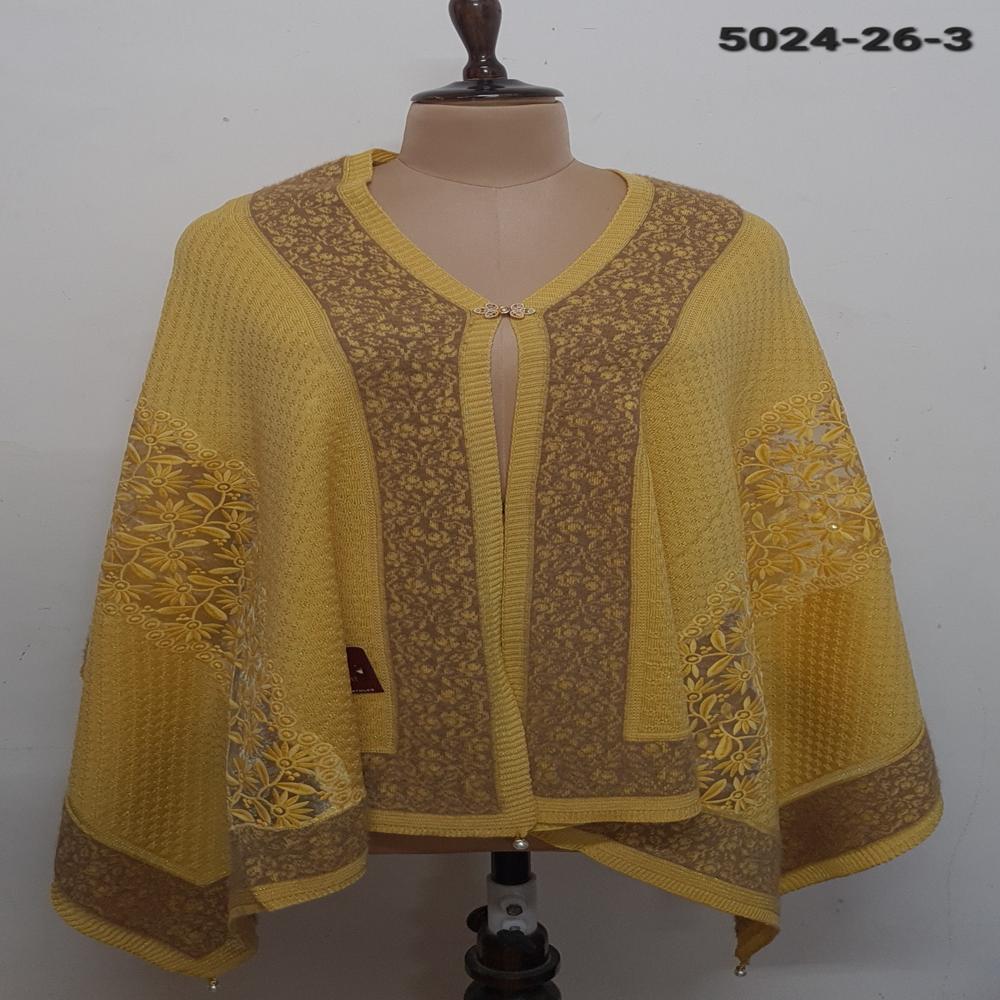 Knitted Nett Embroidered Applique work capes