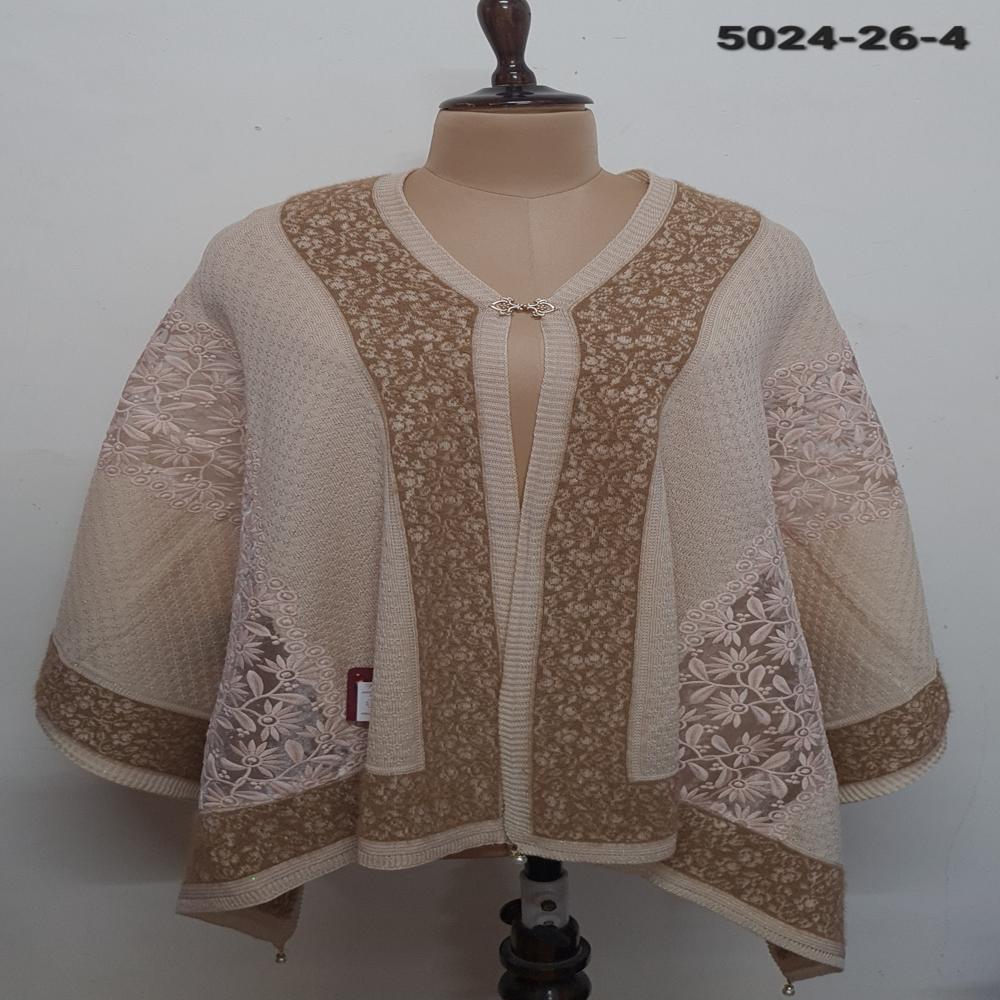 Knitted Nett Embroidered Applique work capes