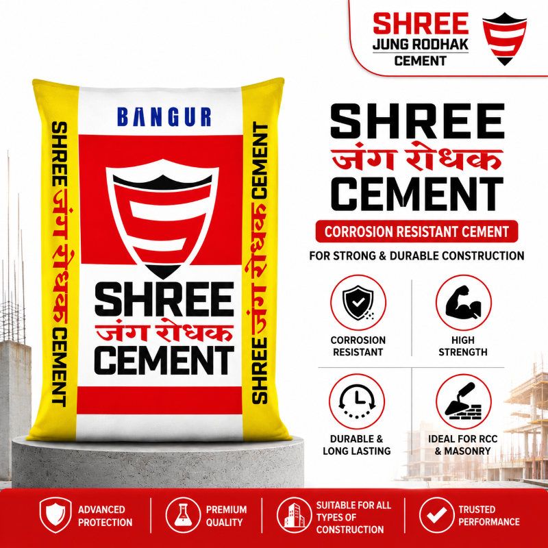 Shree Jungrodhak Cement Bag Premium Rust Resistant Cement for Strong Construction 