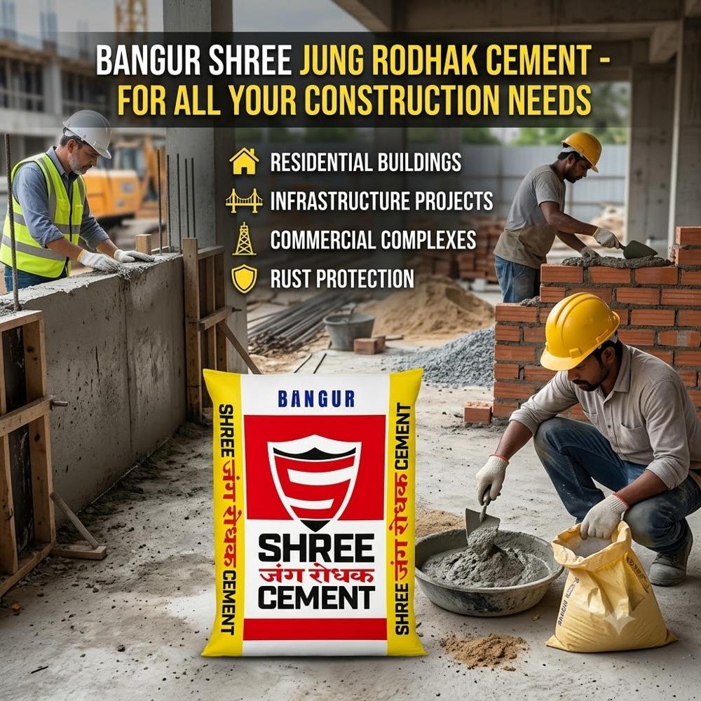 Shree Jungrodhak Cement Bag Premium Rust Resistant Cement for Strong Construction 