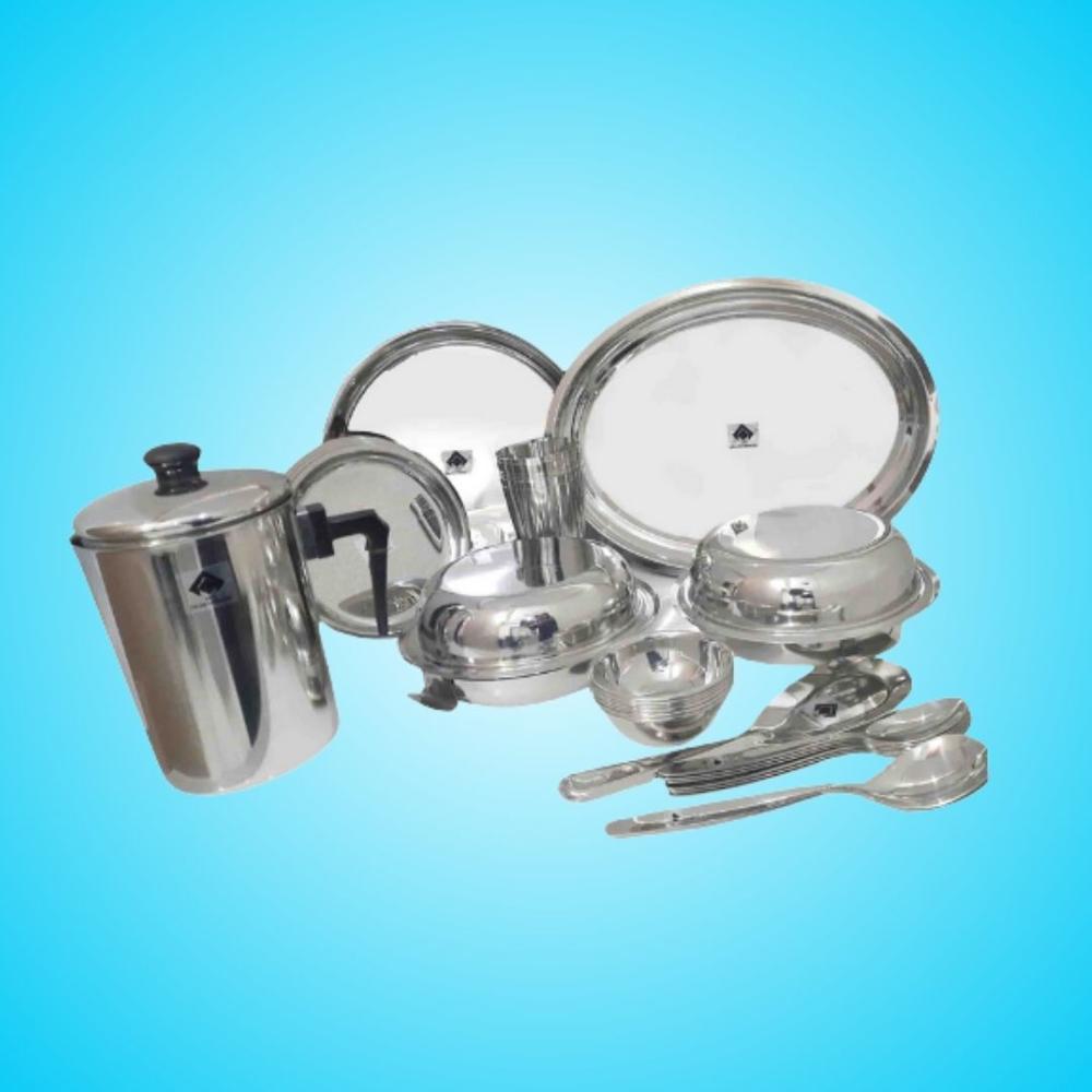 Stainless Steel, 51 pc Dinner Set, Premium Quality, 304 Grade Stainless Steel, SAIL SALEM, Set for 6, Ever Shining, Rust Free, Crack Free, Gift Pack, Ideal Gift, Elegant, Eco Friendly