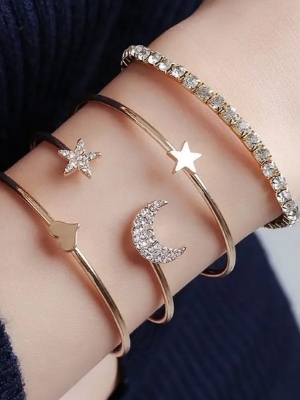 Celestial Charm Rose Gold Bracelet - Weight: 0.15