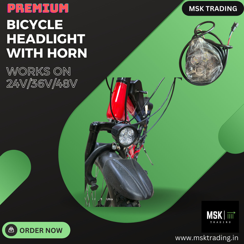 Bicycle Headlight With Horn