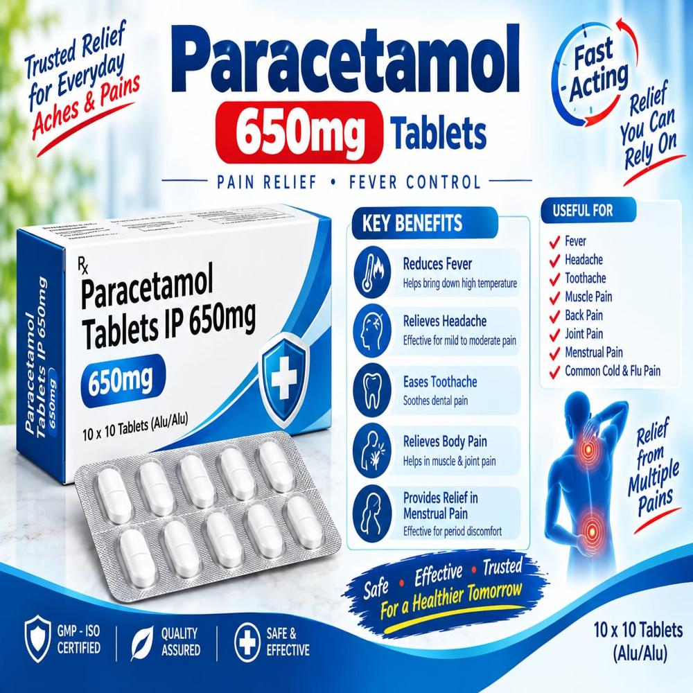 Paracetamol 650MG Tablets