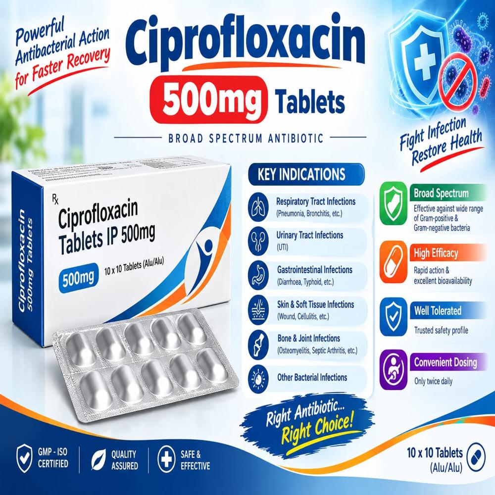 Ciprofloxacin 500MG Tablets