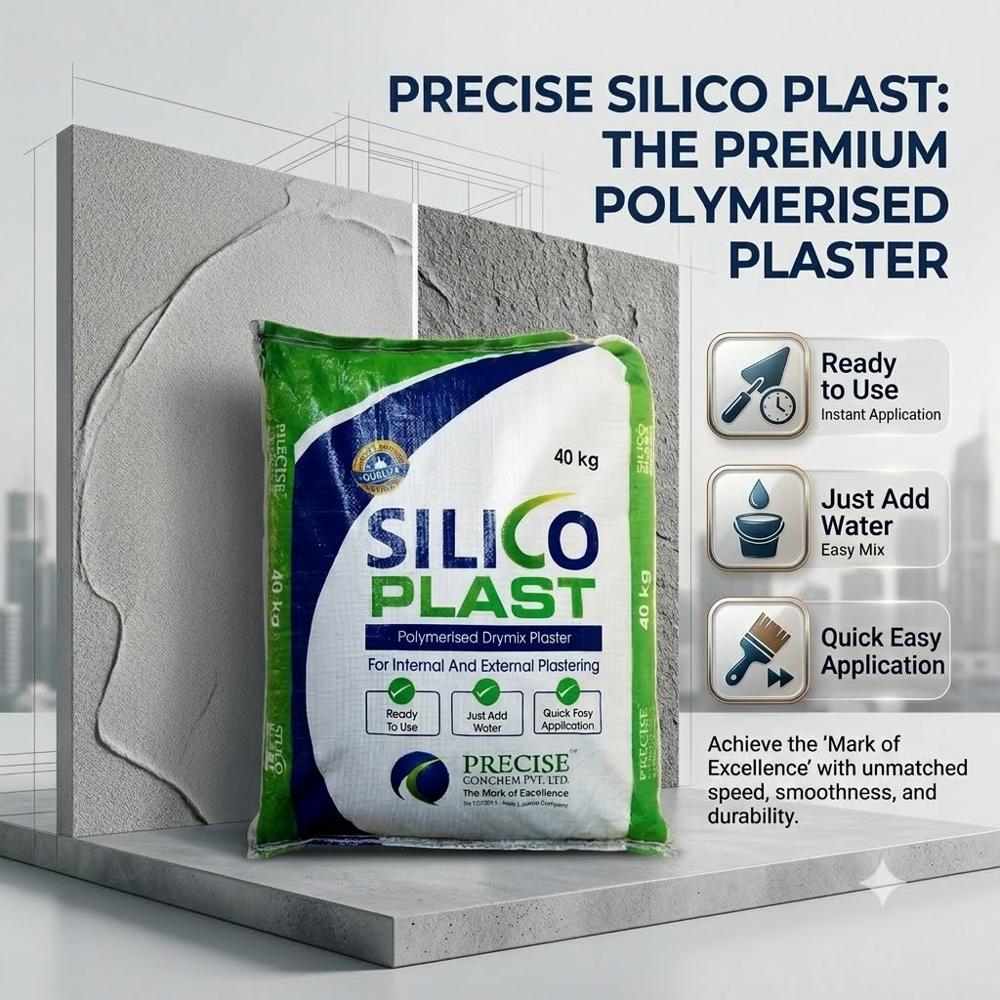 Silico Ready Mix Plaster 40 Kg Polymer Modified Premixed Cement Plaster ...