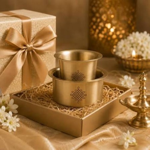 Deluxe Copper Coffee Serving Set - Color: Gold