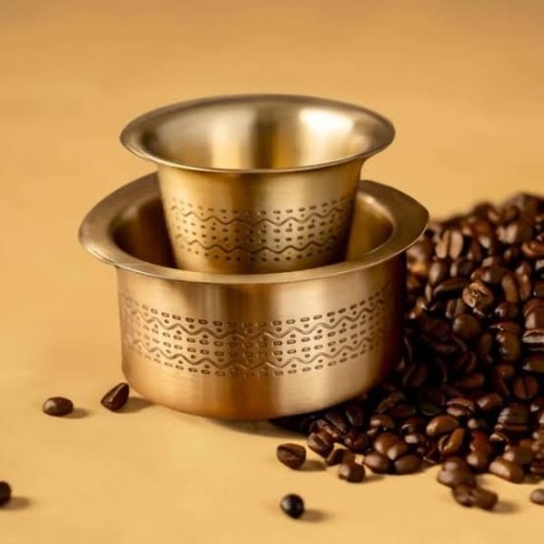 Deluxe Copper Coffee Serving Set - Color: Gold