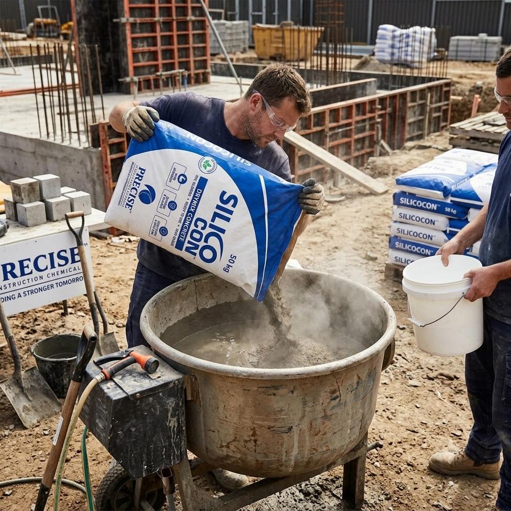 SILICO Con M40 Drymix Concrete Ready Mix M40 Grade Concrete for Columns, Beams, Slabs, PCC, DPC & Construction Applications