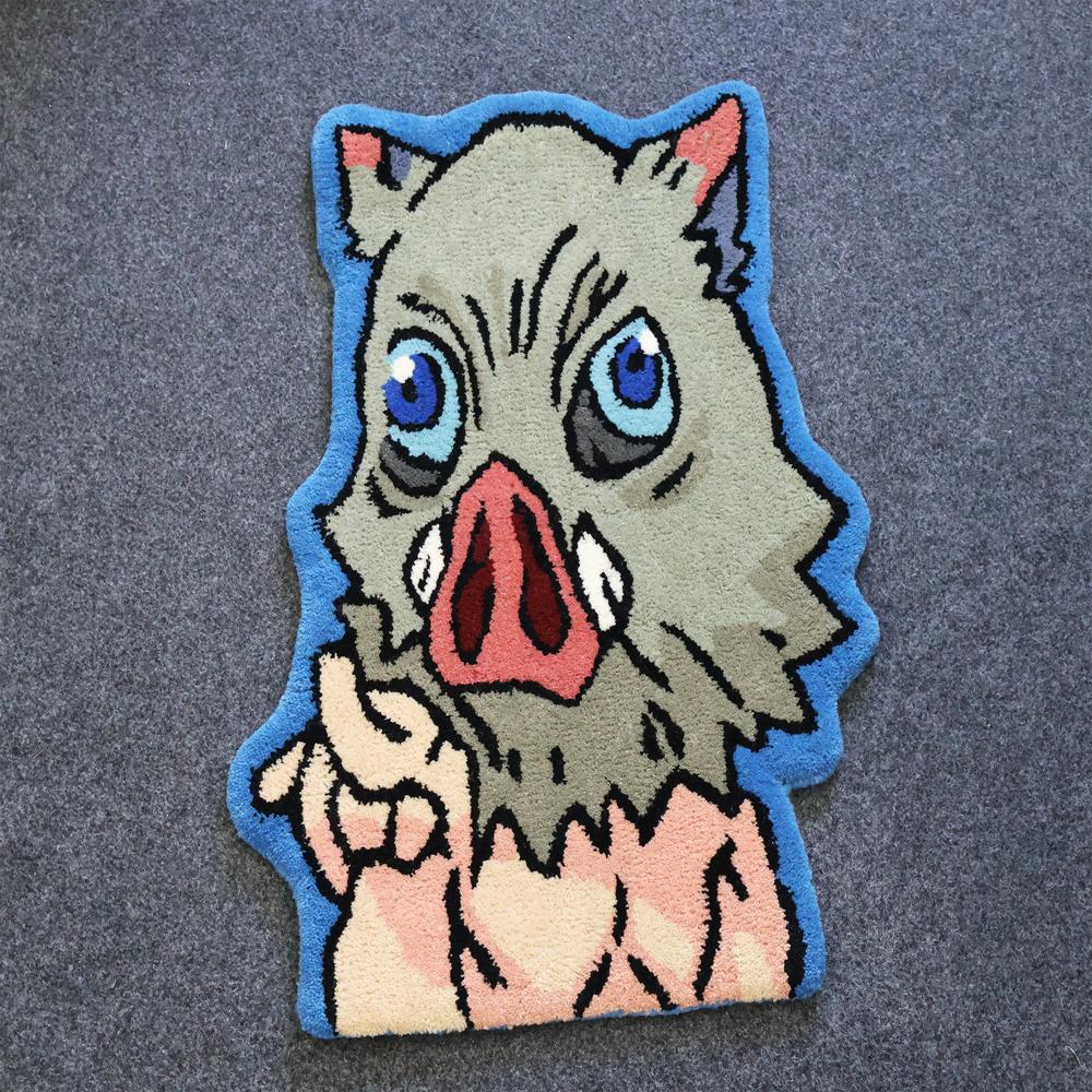 Inosuke Anime Rug, Custom Cartoon Rug