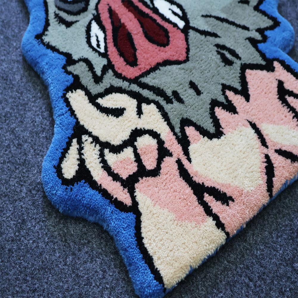 Inosuke Anime Rug, Custom Cartoon Rug