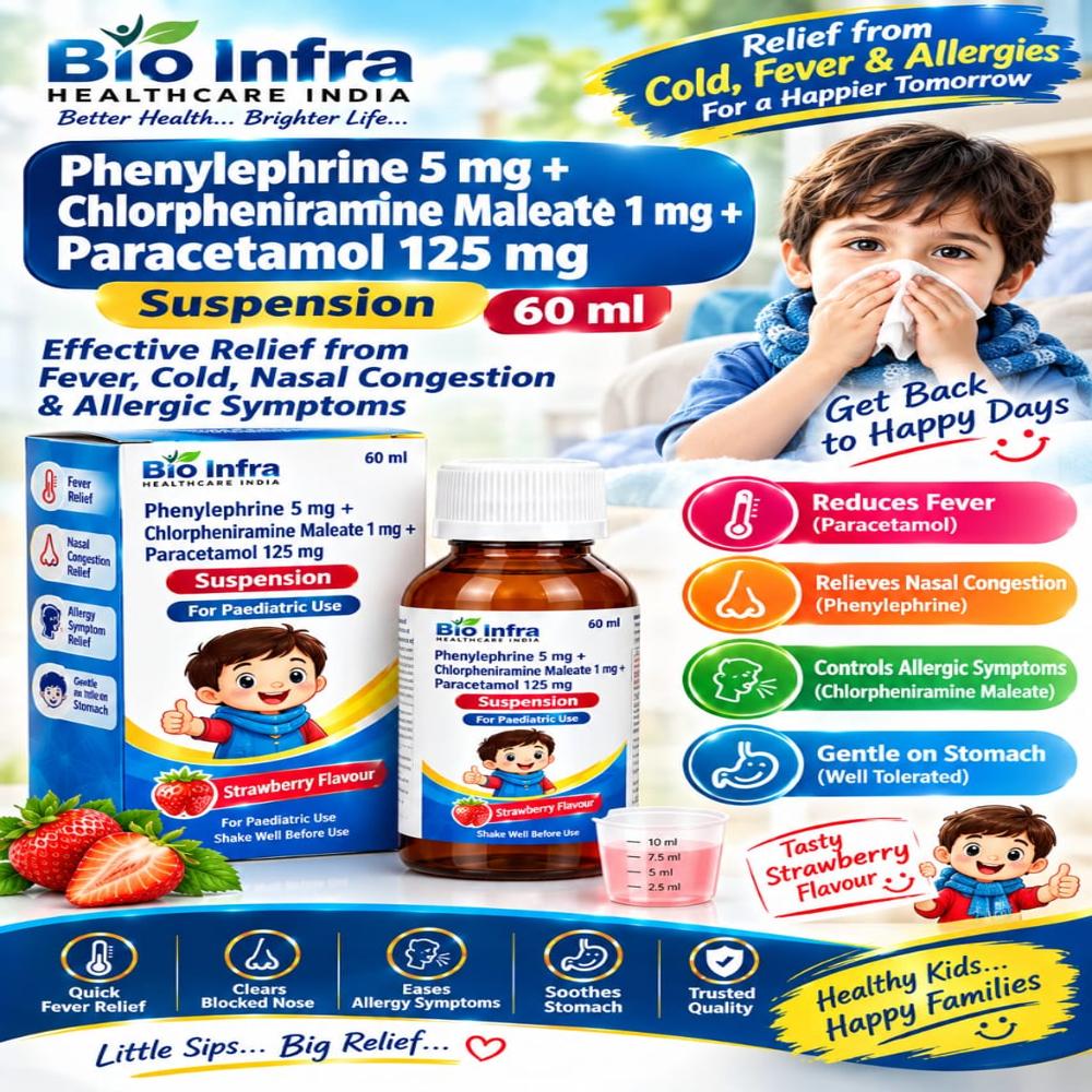 Phenylephrine 5Mg Plus Chlorpheniramine Maleate 1MG plus Paracetamol 125MG