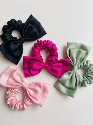 Premium Satin Bow Scrunchies - Application: Hotel