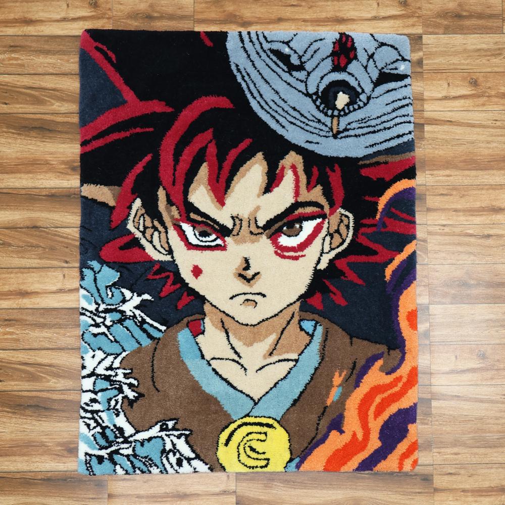 Hand Tufted Anime Rug, Cartoon Character Wool Rug