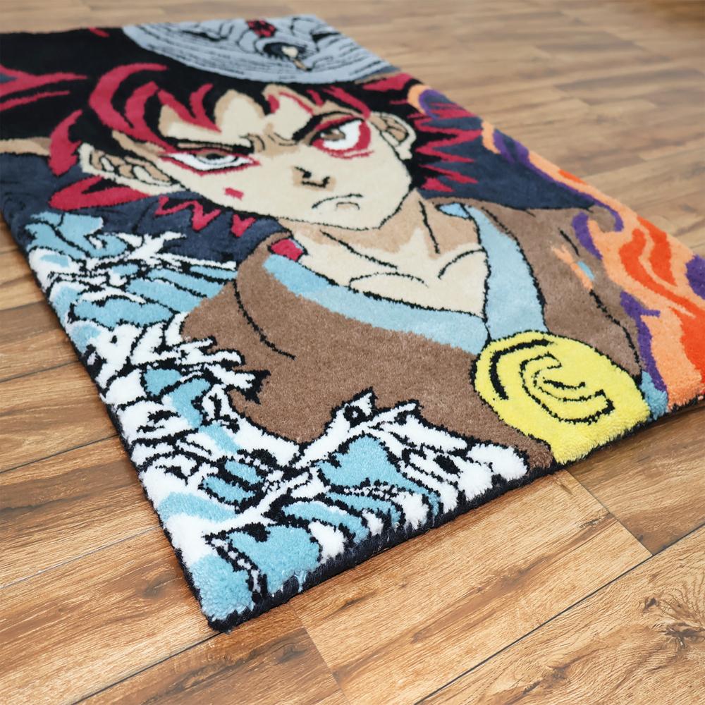 Hand Tufted Anime Rug, Cartoon Character Wool Rug