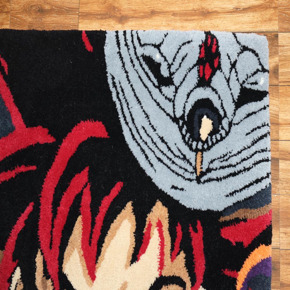 Hand Tufted Anime Rug, Cartoon Character Wool Rug
