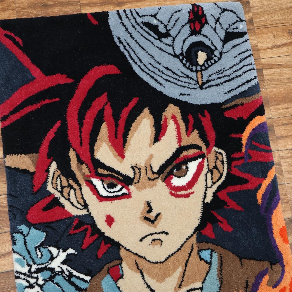 Hand Tufted Anime Rug, Cartoon Character Wool Rug