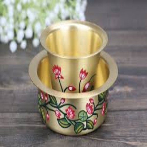 Rustic Copper Coffee Tumbler Set - Color: Gold