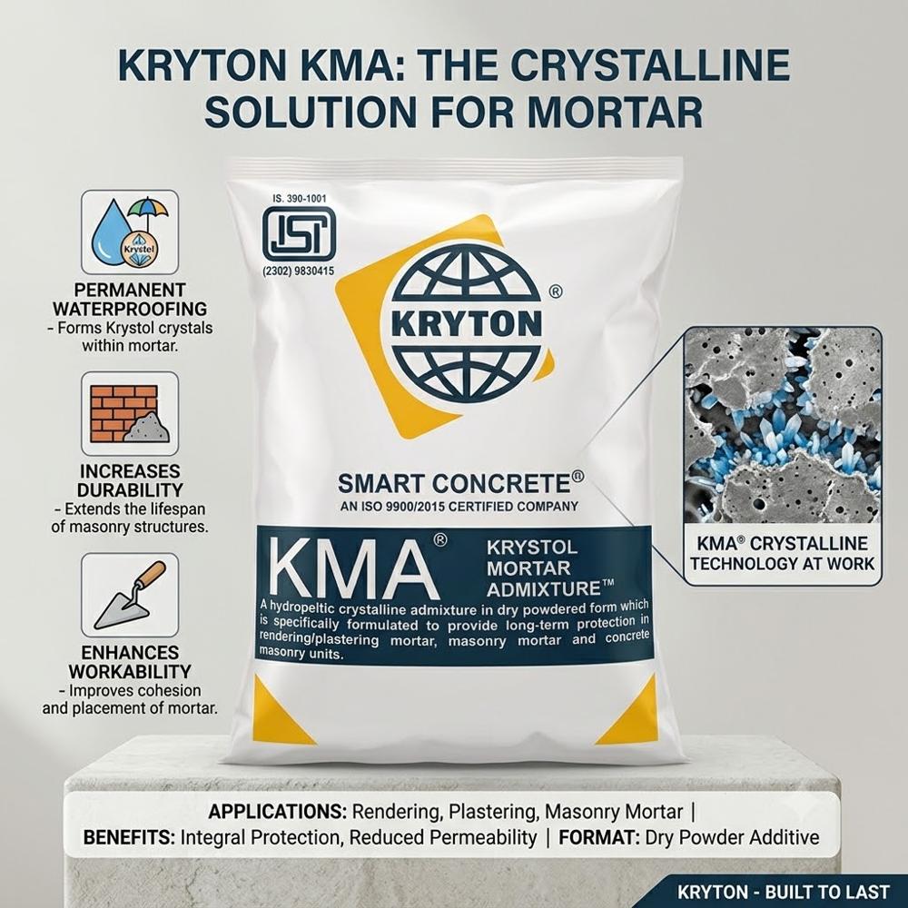 20 KG Krystol Mortar Admixture (KMA) Bag | Crystalline Waterproofing Additive for Cement Mortar