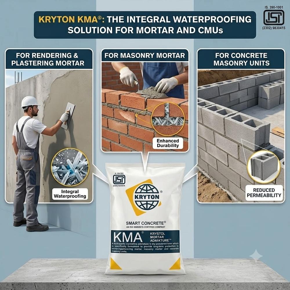 20 KG Krystol Mortar Admixture (KMA) Bag | Crystalline Waterproofing Additive for Cement Mortar
