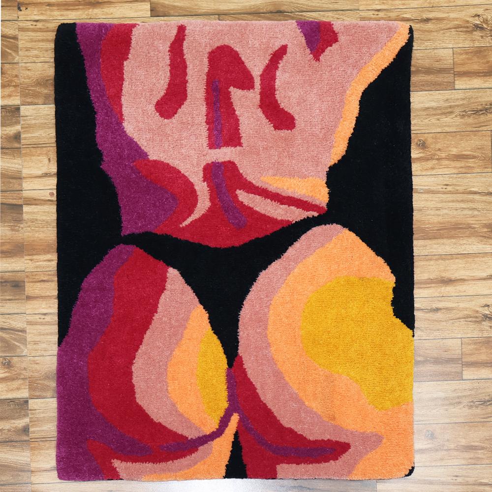 Abstract Colorful Tufted Rug