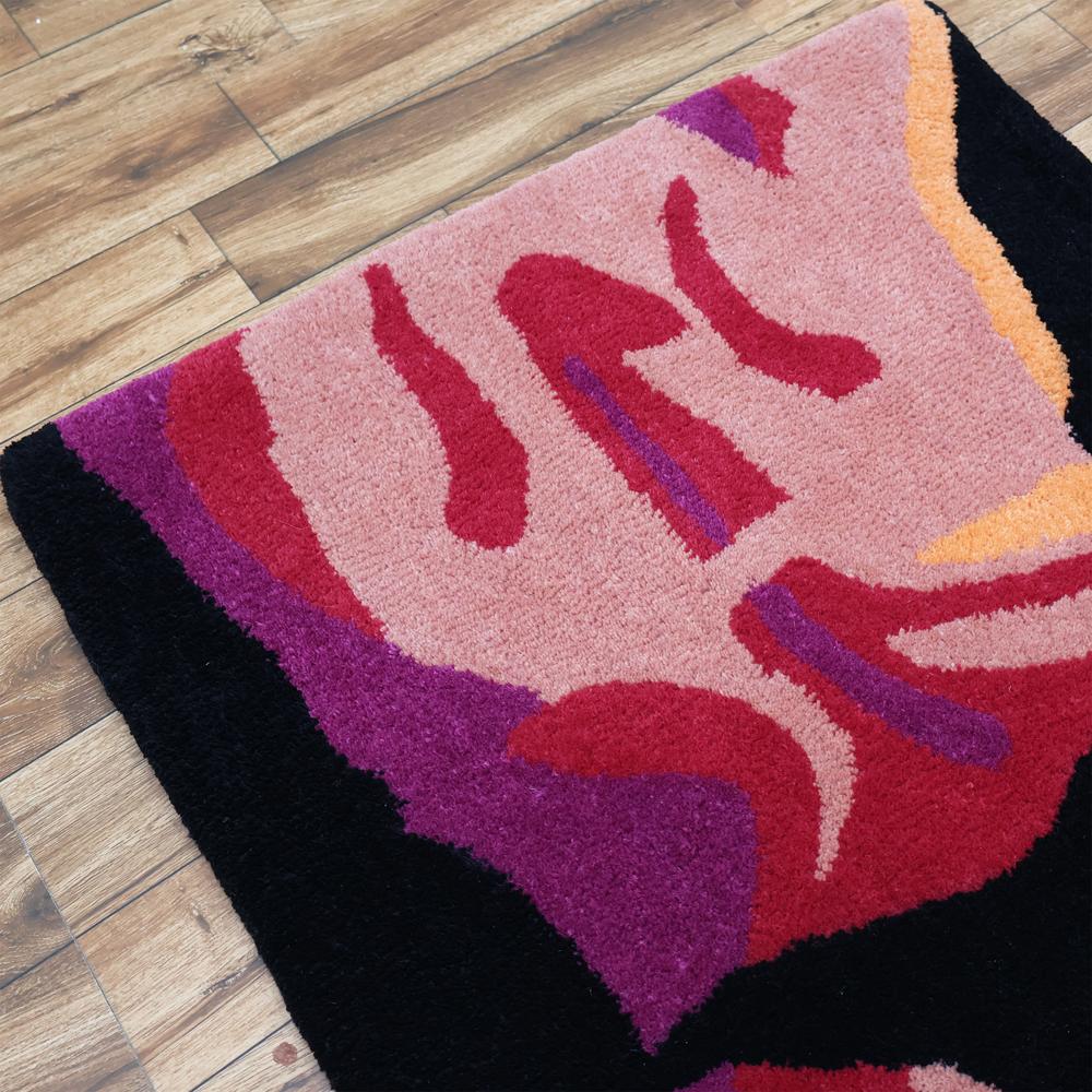 Abstract Colorful Tufted Rug