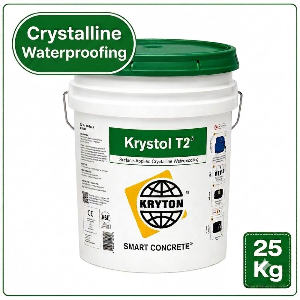 25 KG Krystol T2 Bucket | Crystalline Concrete Waterproofing System for Walls, Basements & Water Tanks
