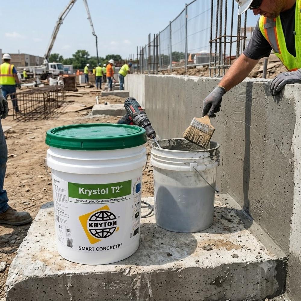 25 KG Krystol T2 Bucket | Crystalline Concrete Waterproofing System for Walls, Basements & Water Tanks
