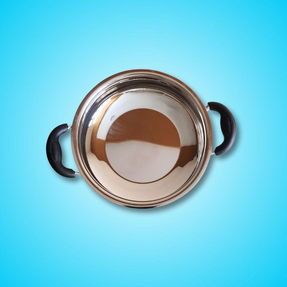 SAIL SALEM Stainless Steel Double Walled Cooking Handi with Lid Premium 304 Grade Heavy Base Cookware Food Grade Rust & Crack Free