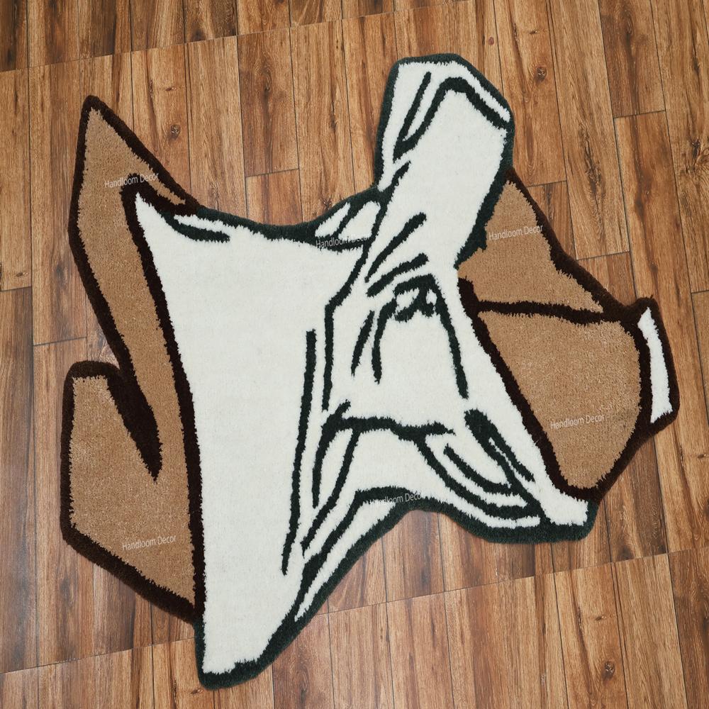 Minimalist Abstract Face Tufted Rug