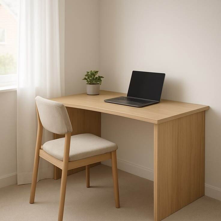 Wooden Free Standing Table With Chair