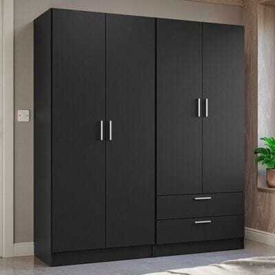 Black Wooden Wardrobe