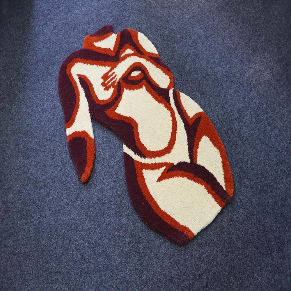 Abstract Woman Tufted Rug