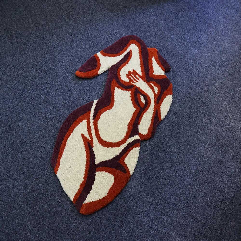 Abstract Woman Tufted Rug