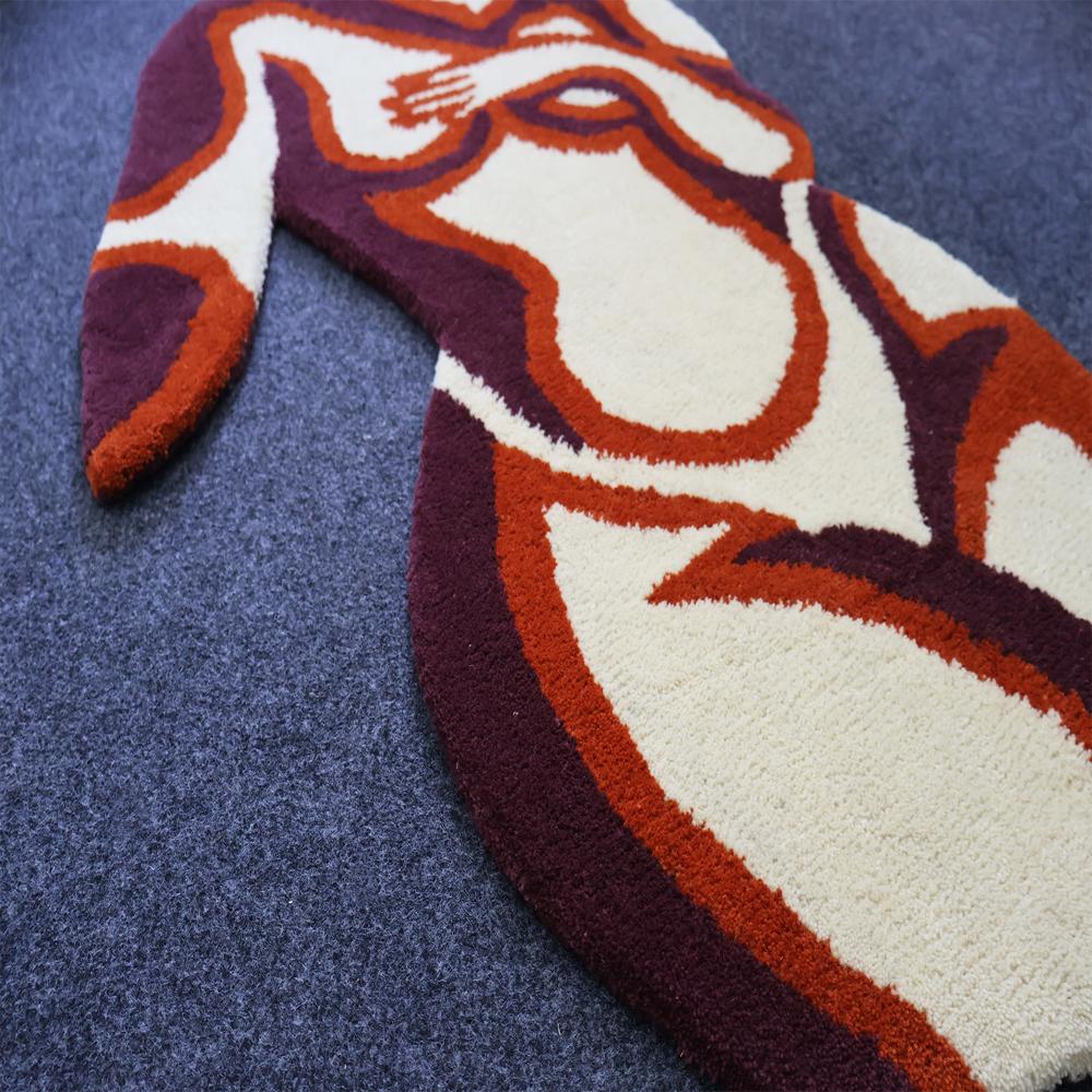 Abstract Woman Tufted Rug