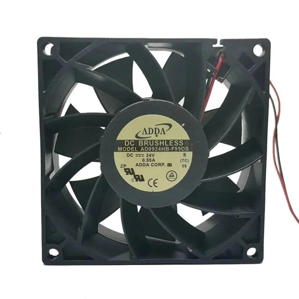 Adda Ad0924Hb-F99Ds 24V Dc 0.55A 9225Mm Ball Bearing Industrial Axial Cooling Fan - Blade Material: Plastic