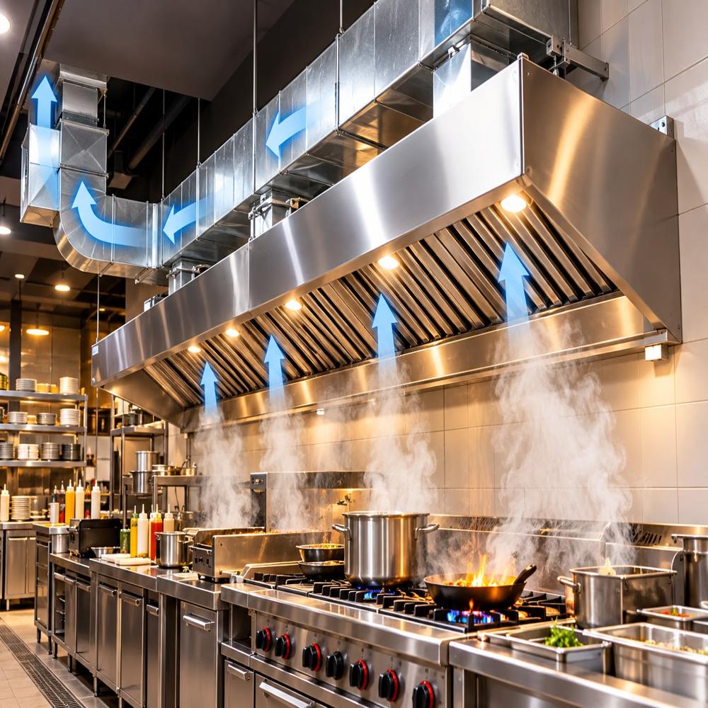 Commercial Exhaust Hood And Chimney