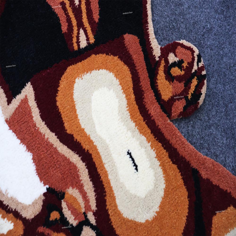 Abstract Female Figure Tufted Rug