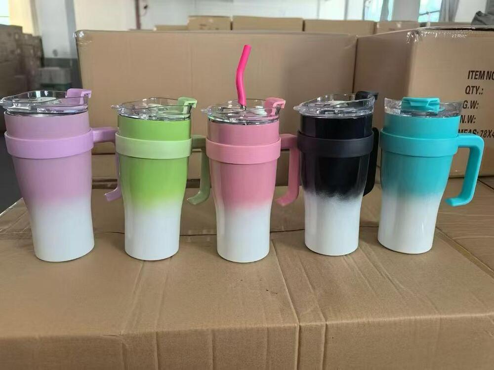 SI-366 Stanley Cup And Tumbler(Hot and Cold) with Straw, Mix Color, 1200ml