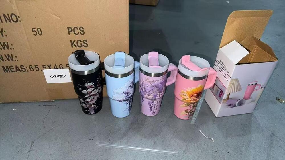 SS Flower Printed Design Tumbler