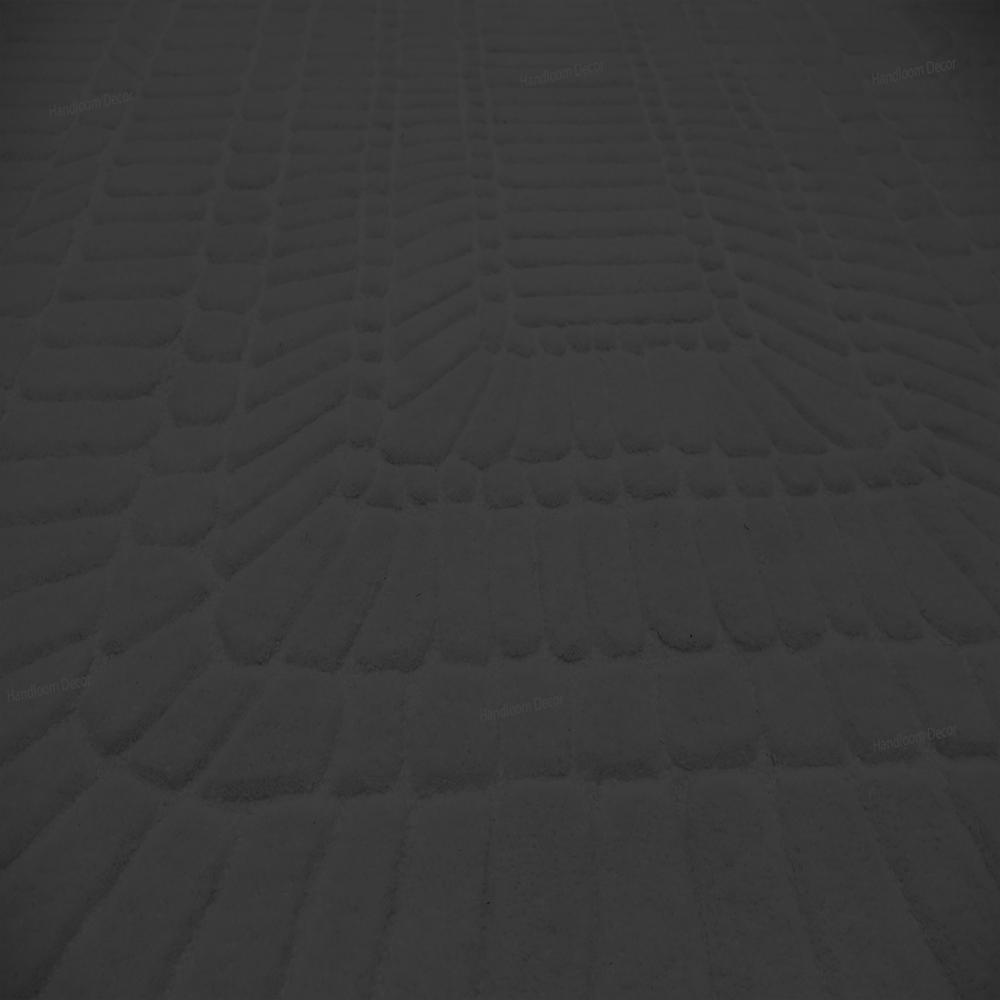Black Minimalist Tufted Rug