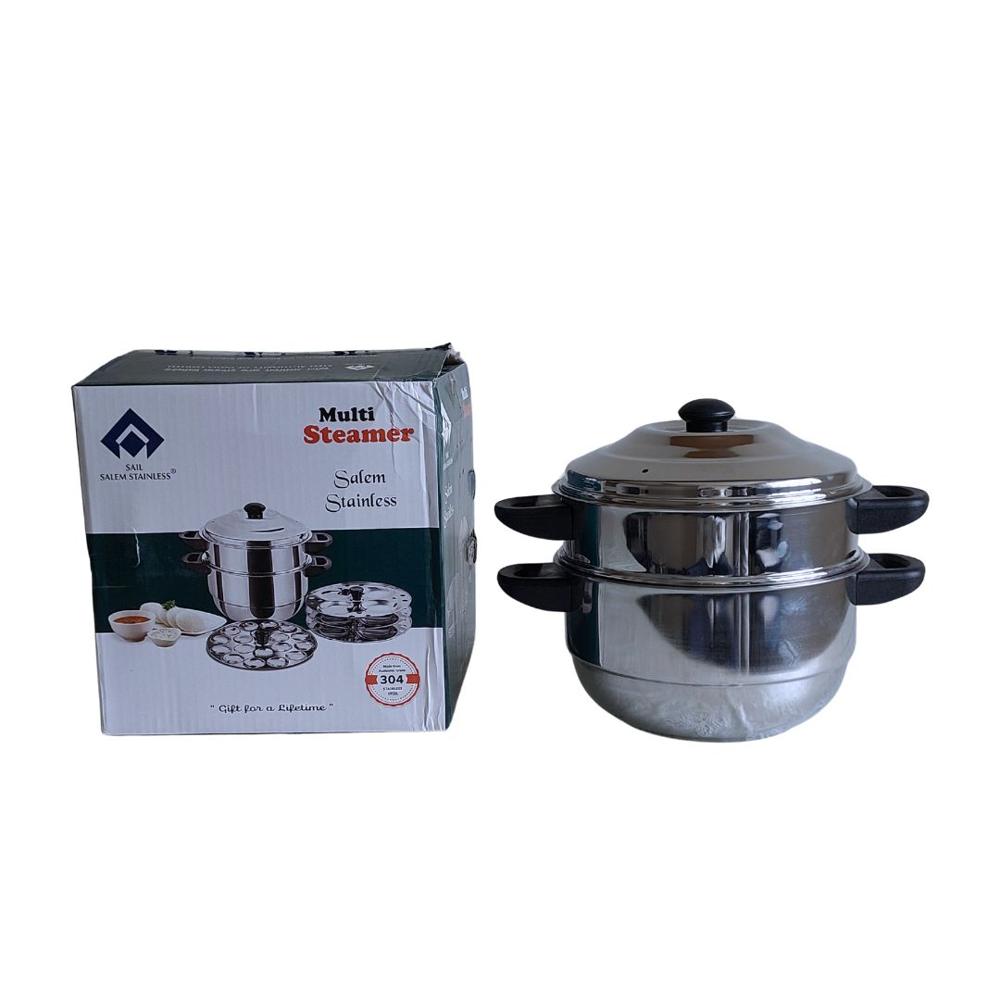 SAIL SALEM Stainless Steel Multi Steamer & Idli Maker | Multi-Tier Idli Cooker | Durable Rust-Free Kitchen Cookware