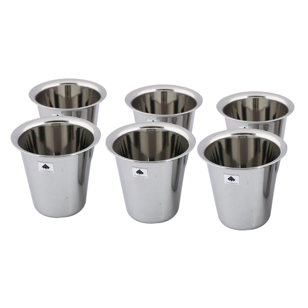 SAIL SALEM Stainless Steel Lip Tumbler / Glass 140 ml | Small Drinking Cup | Rust-Free Durable Kitchen Drinkware